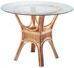 Кръгла ратанова маса