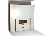 Гардероб за спалня с бели врати 
