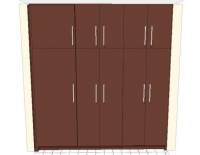 
Петкрилен вграден гардероб